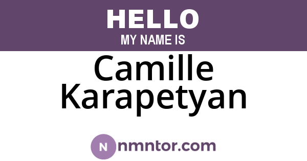 Camille Karapetyan