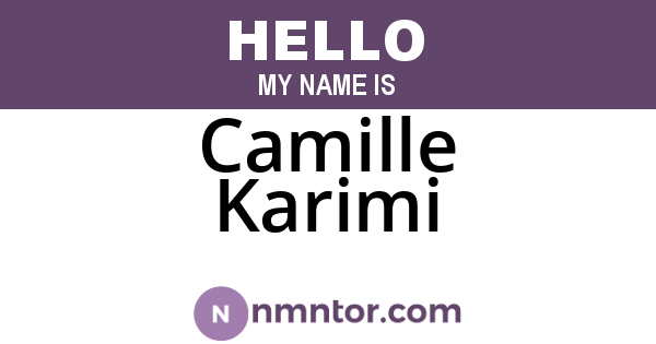 Camille Karimi