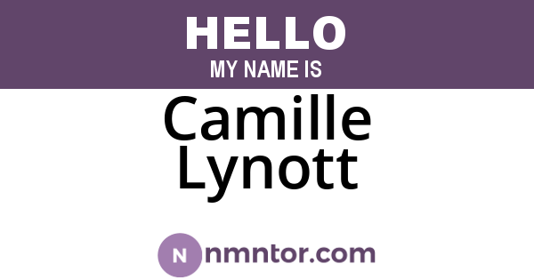 Camille Lynott