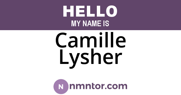 Camille Lysher