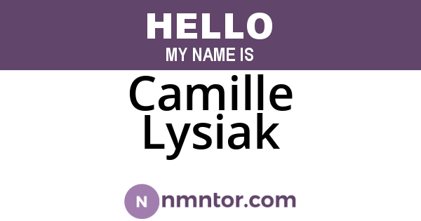 Camille Lysiak
