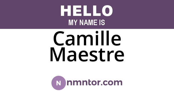 Camille Maestre