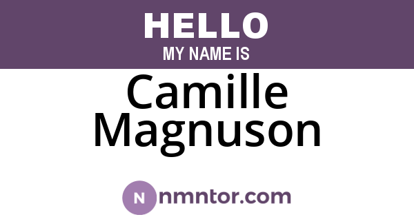 Camille Magnuson