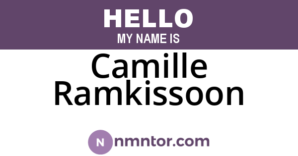 Camille Ramkissoon