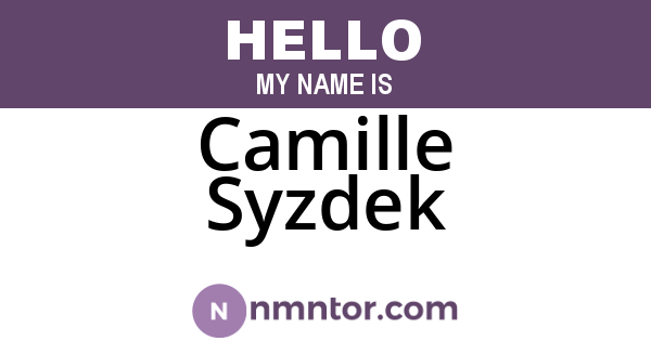 Camille Syzdek