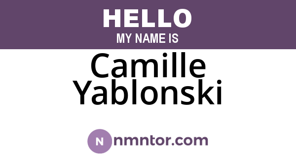 Camille Yablonski