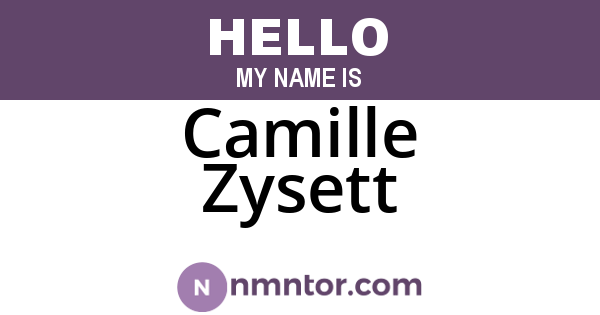 Camille Zysett