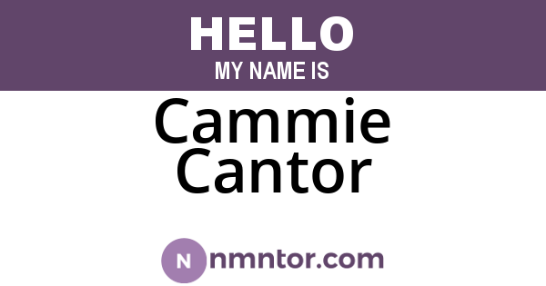 Cammie Cantor