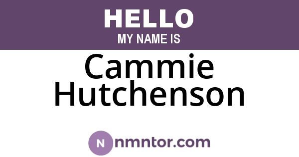 Cammie Hutchenson
