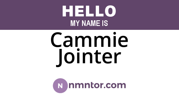 Cammie Jointer