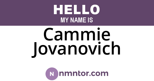 Cammie Jovanovich