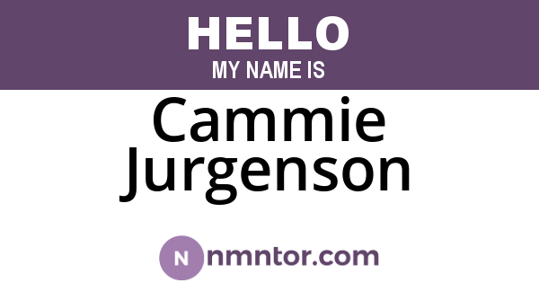 Cammie Jurgenson