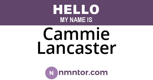 Cammie Lancaster