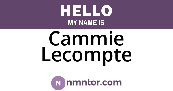 Cammie Lecompte
