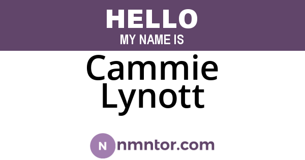Cammie Lynott