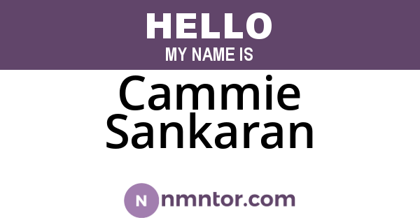 Cammie Sankaran