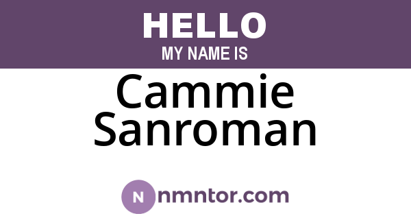 Cammie Sanroman