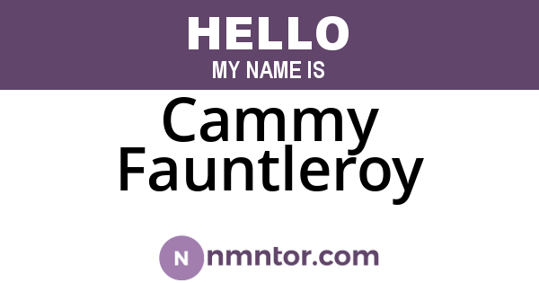 Cammy Fauntleroy