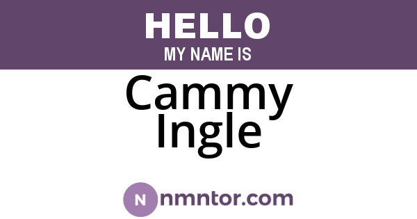 Cammy Ingle