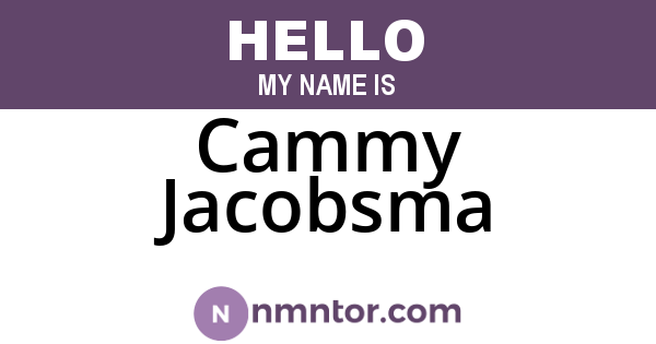 Cammy Jacobsma