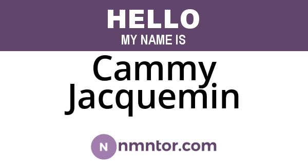 Cammy Jacquemin