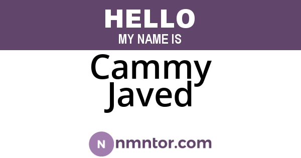 Cammy Javed