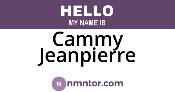 Cammy Jeanpierre