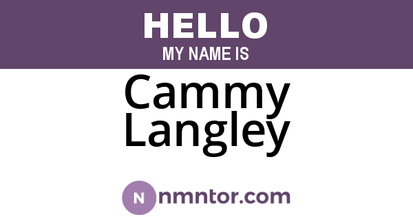 Cammy Langley