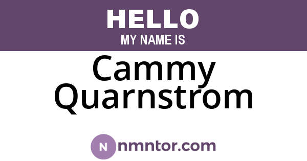 Cammy Quarnstrom