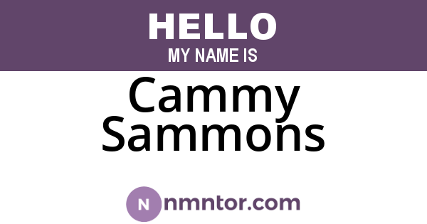 Cammy Sammons