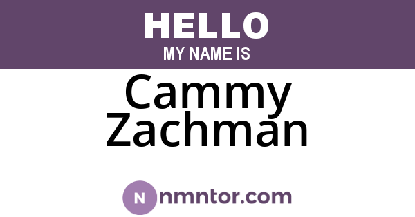Cammy Zachman
