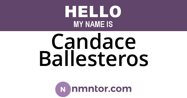 Candace Ballesteros