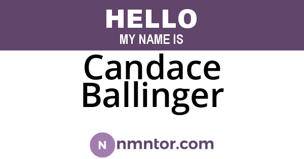 Candace Ballinger