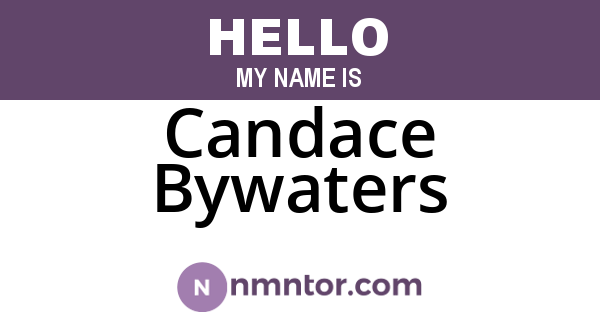 Candace Bywaters