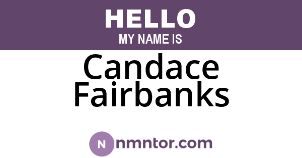 Candace Fairbanks