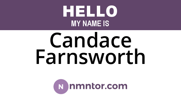 Candace Farnsworth