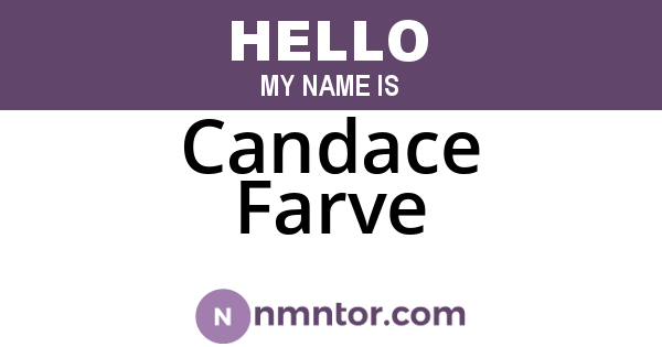 Candace Farve