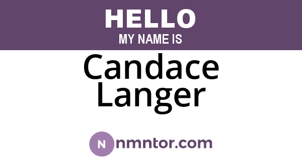 Candace Langer