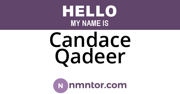 Candace Qadeer