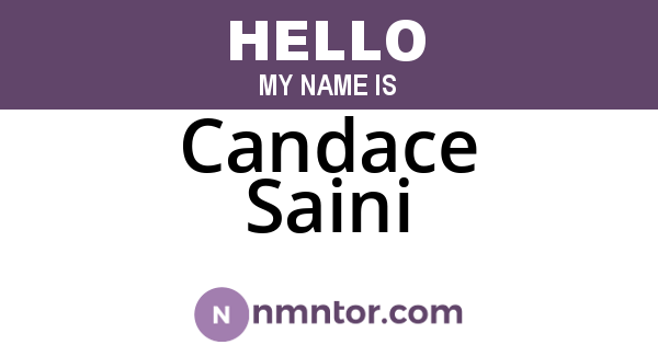 Candace Saini