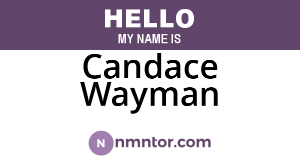 Candace Wayman