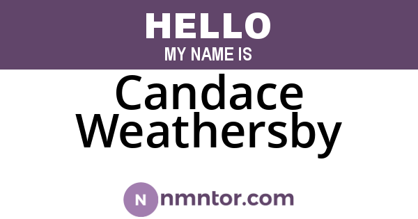 Candace Weathersby