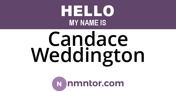 Candace Weddington