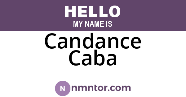 Candance Caba