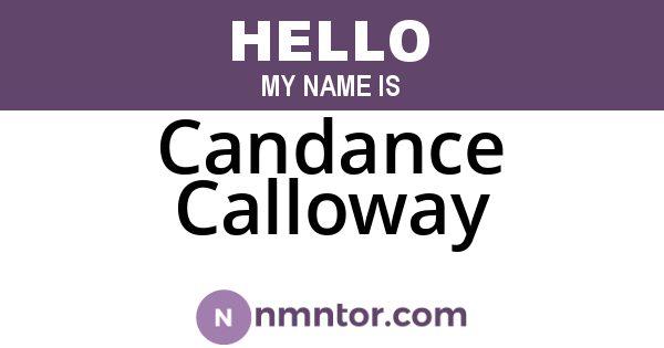 Candance Calloway