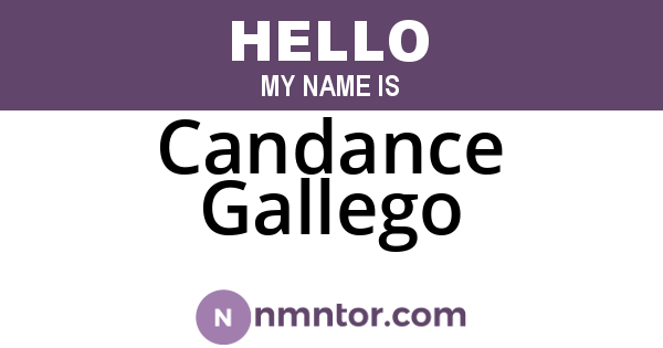 Candance Gallego