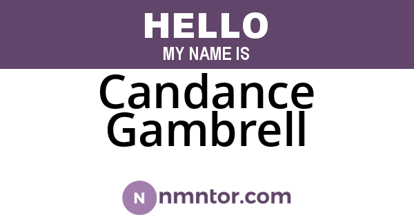 Candance Gambrell