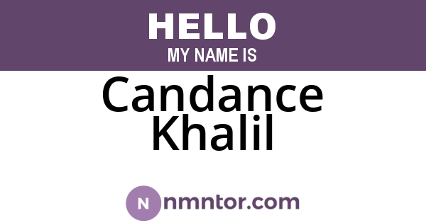 Candance Khalil