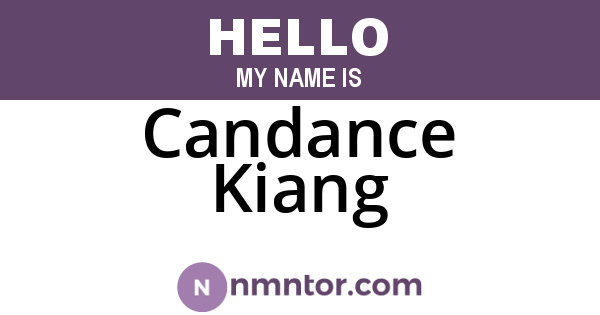 Candance Kiang