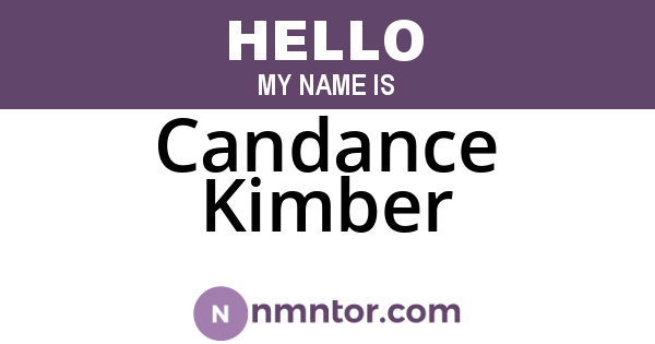 Candance Kimber